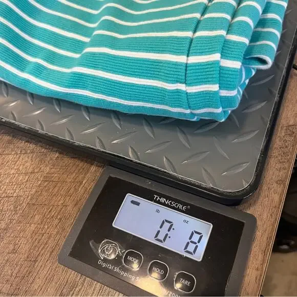 Talbots Turquoise White Textured Knit Skirt Pencil Pockets Womens Size 6 Mini - Picture 12 of 12